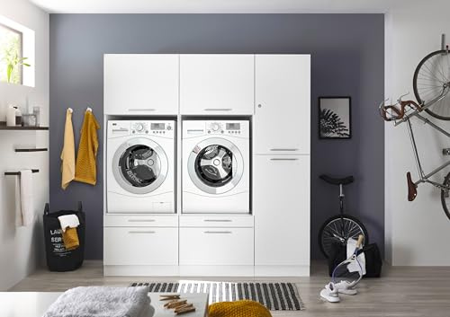 respekta Clara Armoire haute pour machine à laver et sèche-linge Blanc 185 cm