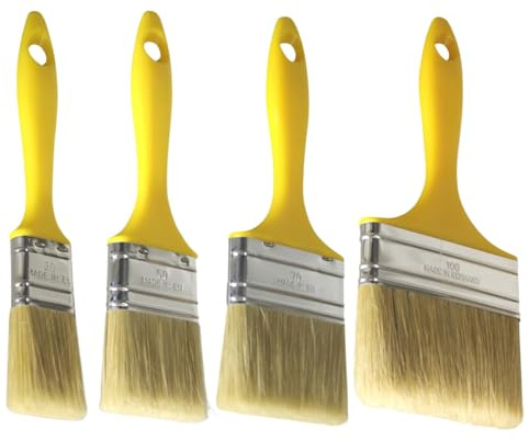 DD Composite Laminierpinsel Sets Flachpinsel Kunststoffstiel verzinkte Zwinge