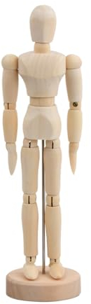 Dibotell Gliederpuppe,Gliederpuppe Holz,Künstlerpuppe zum Zeichnen,Männlich aus Holz,Flexibler Mannequin,Zeichenpuppe aus Holz, Holzfigur, Holzpuppe (20CM)