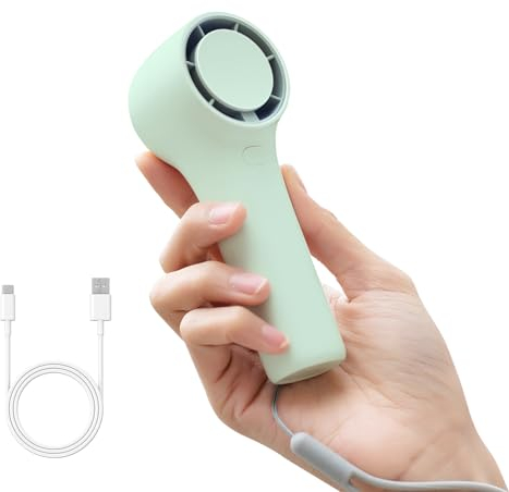 MERTTURM Mini Ventilator, Handventilator Turbo(11H Standby), Ventilator Klein & Tragbar mit 4 super starken Windstufen, Bürstenlosen Motor, Handventilatoren mit Akku Aufladbar für Outdoor