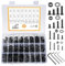 Youery 1225 Stück M2 M3 M4 M5 Innensechskant Sechskantschrauben mit Muttern Set, Kohlenstoffstahl Schwarz Schrauben Muttern und Unterlegscheiben Set, Gewindemaschinen Sechskantschrauben Dübel