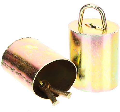 ORFOFE 2stücke Metallglöckchen Für Kühe Und Vieh Kleine Rustikale Glocken Vintage-Glocken Aus Metall Hängende Zum Basteln