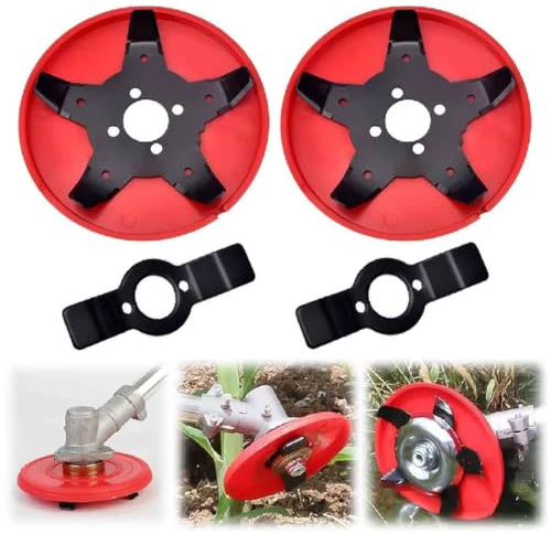 2 pezzi Piastra Per Sarchiatore Per Decespugliatore,Disco Per Diserbo,Lame Per Diserbo,Tosaerba A Disco Da Diserbo Anfibio,Decespugliatore Trimmer Multifunzionale Diserbo