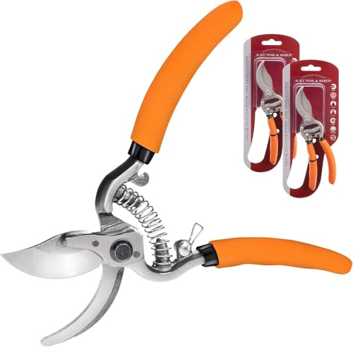 SKS – die leichteste geschmiedete Gartenschere 2ER-Set 2X SKS6 – ergonomisches Design – Bypass – Rosen-Rebschere – ∅20mm – kompl. beschichtet, rostfrei
