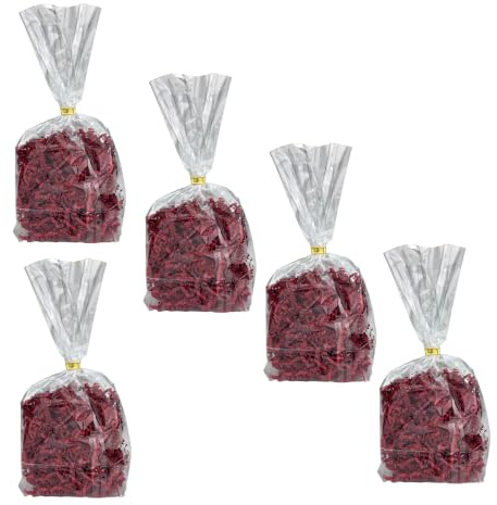 5 x Füllmaterial burgunder - 30 g pro Packung - Geschenkverpackung - Deko - Papier für Geschenkkorb - Präsentkörbe -