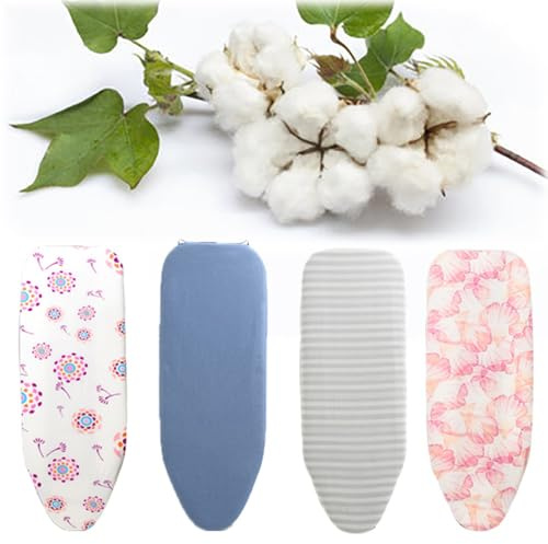 YCBTPS Universale Copriasse da Stiro per Ricambio Copri Termoriflettente Fodera ASSE da Stiro 90x33cm Coperture in Cotone per Tavolo ASSE da Stiro(Flowers)