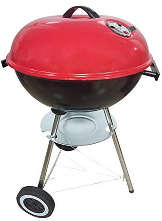 Barbecue à Charbon de Bois, Chariot à Barbecue avec Deux grilles, récupérateur de suie, Ventilation réglable, pour fête, Camping