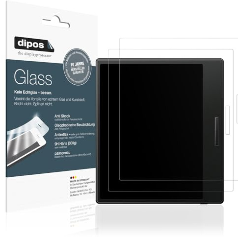 dipos 2x Displayschutzfolie 9H matt für Onyx Boox Go Color 7 | Antireflex, entspiegelnd, bricht und splittert nicht, kein Echtglas, Anti-Shock, kratzfest, blasenfrei, selbstklebend
