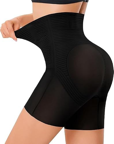 KUMAYES Culotte Gainante Femme Invisible Taille Haute Gaine Amincissante Ventre Plat Culottes Sculptantes Shorty Panty Minceur Shapewear Body Shaper (Noir, L)