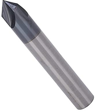 Chamfer End Mill 3 Flute 90° Tungsten Steel Milling Cutter Bit CNC Polishing Carving Tool for Aluminum Copper Engraving Milling (D12*90 °*75L)