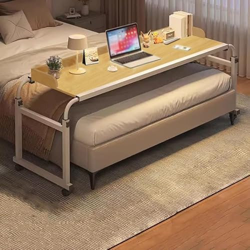 Generisch Tische, Kleiner Klappschreibtisch, Verstellbarer Laptoptisch, Verstellbarer Beistelltisch, klappbarer Nähtisch, TV-Esstisch, klappbarer Basteltisch, Laptop-Sofatisch (Farbe: Holz+)