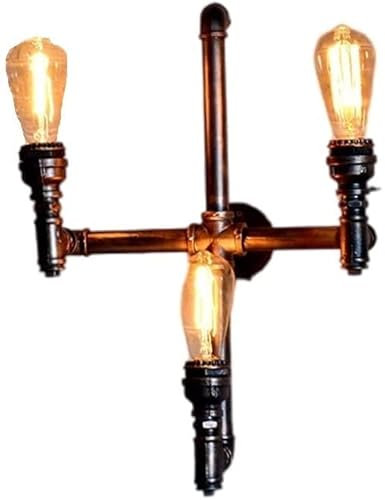 QTYQWC Vintage Creative Industrial Wall Sconce 3 luci nostalgiche in Metallo in Metallo a Vapore Lampada a Parete a Vapore personalità Acqua Ripassa Lampada a Parete Illuminazione montata a Parete