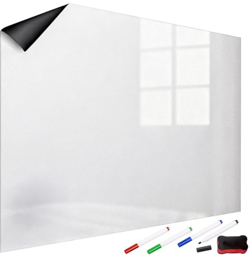 Film tableau blanc magnétique adhésif - 60 x 45 cm [infactory]