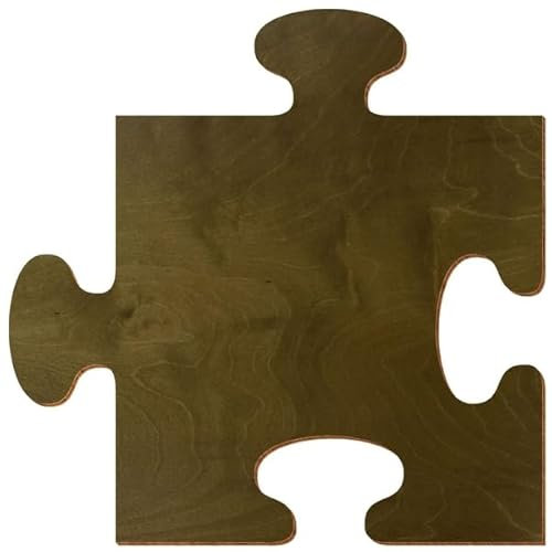Holz Puzzle Nussbaum hell beidseitig lackiert Deko Basteln 3-50cm aus 3mm Birkensperrholz einzeln oder im Set erhältlich, Größe:36cm, Pack mit:50 Stück