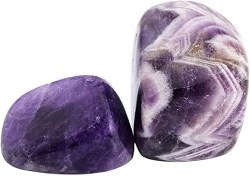 INDIA MADE Cristalli di ametista, pietre preziose burattate, pietre di ghiaia per facilitare la meditazione abbondanza e la crescita spirituale, confezione risparmio da 2-B0CM1H1T42