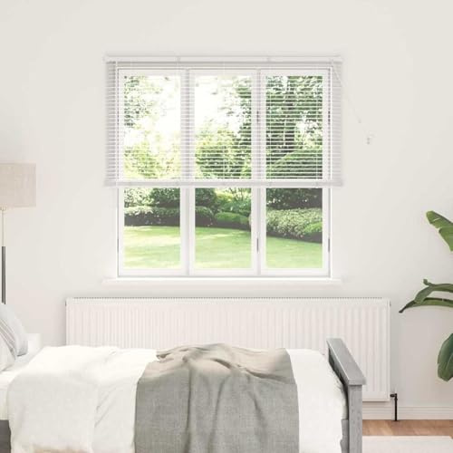 Homgoday Tenda per Finestra con Tende Altro Bianco 140 x 175 cm Alluminio