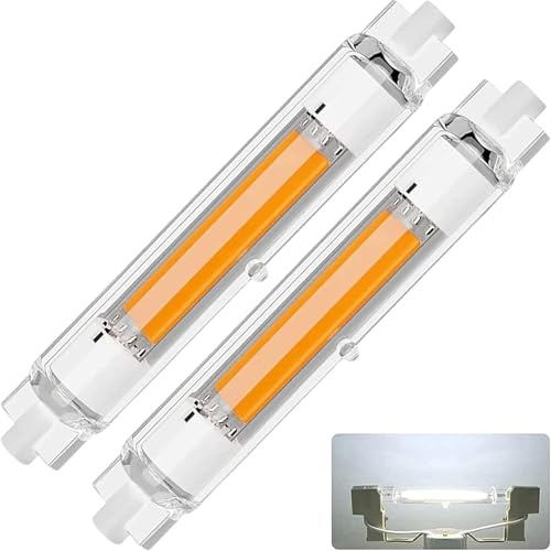 MZIEIU R7S LED Lampen 118mm 30W Dimmbar,Kaltweiß 6000K,LED Lampen COB Glühbirne Ersatz für 300W J118mm Halogenstab,3000LM,Kein Flackern,360°Abstrahlwinkel,AC 220-240V,2er Pack