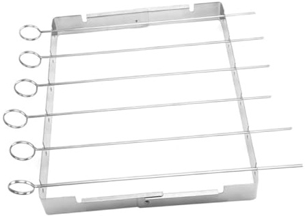 UKCOCO Barbecue Acier Inoxydable Résistant Chaleur pour Viande Support Robuste Et Portable Réutilisable pour Pique- Et Camping Extérieur