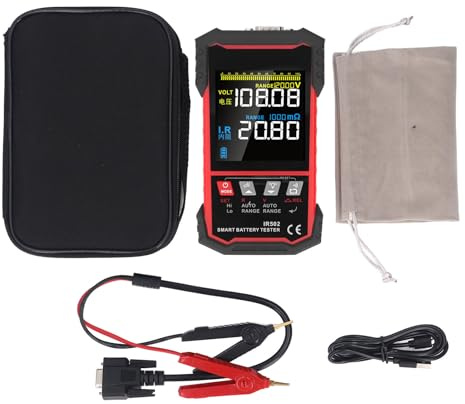 Gearwell Battery Tester, probador de voltaje, probador de resistencia interna, analizador de batería automática, pantalla LCD TN