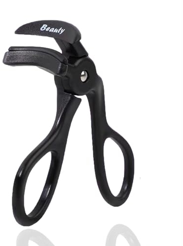 Eyelash Curlers - Plastic Eyelash Curler with Silicone Refill Pads Premium Cute Lash Curler for No Pinching or Pulling Eye Lash Curler Small Makeup Tool for Women & Girls - Black