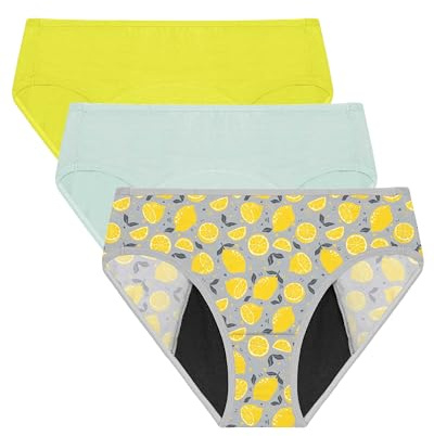 Neione Adolescente Culotte Menstruelle Fille Slip Menstruel Flux Abondant pour Règle Lot de 3