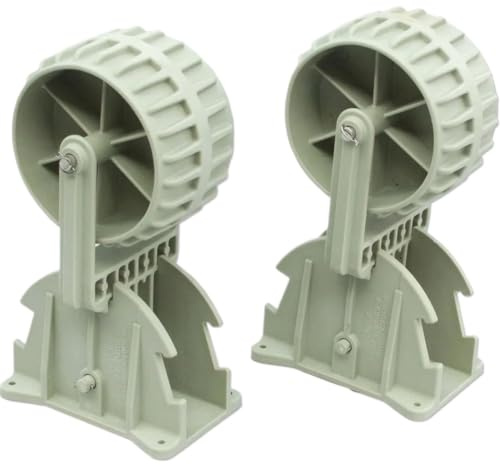 RKpnTPmgS Inflatable Boat Launching Wheels Flip Up Marine Trailer Trolley Nylon Wheels For Dinghy(Ships From: UNITED KINGDOM)