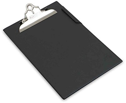 Rapesco CD1000B2 Hochleistungs-Klemmbrett mit PVC Beschichtung, A4+ | Schwarz