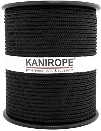 Kanirope® PP Seil Polypropylenseil MULTIBRAID 3mm 500m Farbe Schwarz (1811) 16x geflochten