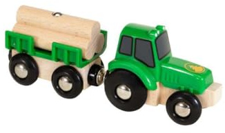 33799 BRIO traktor med trävagn