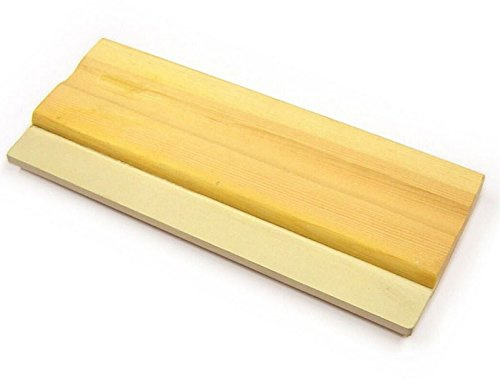 A4 A3 Screen Printing Squeegee with Wooden Handle & Rubber Blade for Print Making by BCreative® (A4)