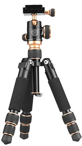 QZSD Q166 Light Stable Portable dslr Camera Camcorder Tripod Ball Head with Carrying Case for Canon Nikon Sony Olympus Fit Travelling Holidays