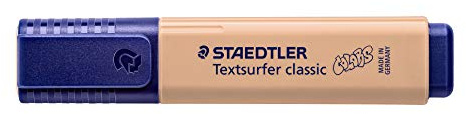 STAEDTLER 364 C-450 Textsurfer classic 364 Pastell Vintage Textmarker (hohe Qualität Made in Germany, mit großem Tintenspeicher für extra lange Markierleistung) 10er-Schachtel sand | Keilspitze 1–5 mm, Wasserbasis-Tinte – Druckausgleich, langlebig – Art.-Nr. 364 C-450