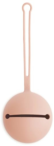 Mushie Caja de Chupete de Silicona | Estuche para Guardar Chupetes | Sin BPA | Accesorios para Bebés Seguros para Niños Pequeños y Bebés | (Blush)