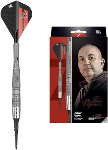 Target Darts Phil Taylor Power 9-Five Gen 7 18G | 95% Wolfram, Soft Tip Darts Set | Spieler-Edition-Set, Profi-Dart-Set