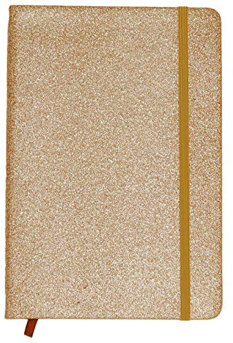 Oxrose Glitzerndes Goldenes Notizbuch - 120 Seiten mit Zeilen