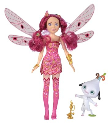 Simba 109483042 Mia and Me Ankleidepuppe, Phuddle mit Trumptus, Elfe mit beweglichen Flügeln und Beinen, 6X Haarclips, 2X Armreif, ab 3 Jahren, Mehrfarbig, 23 cm