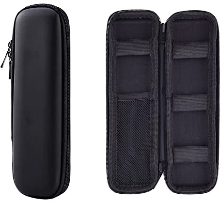 ZARRS Eva Stift Etui, Wasserdichtes Federmäppchen mit Reißverschluss für Stifte, Bleistifte, Zirkel, Textmarker, USB-Kabel - PU Pen Case, Schwarz