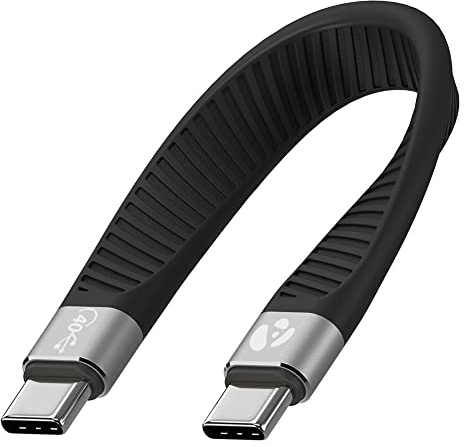 Afterplug Kurzes USB-C auf USB-C USB4 Schnellladekabel, 5 Zoll, 40 Gbit/s, 240 W, Thunderbolt 3/4/5 kompatibel, für iPhone 15 & 16, iPad, MacBook, Samsung Galaxy, Tablets, Laptops