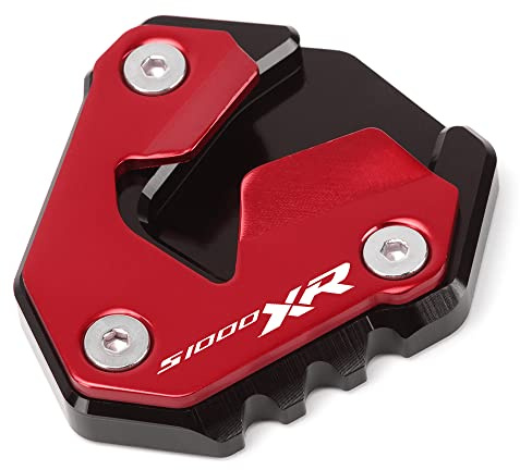 Modeer Für S1000XR 2014-2019 Motorrad CNC Ständer Seitenständer Vergrößern Verlängerungspolster s 1000 xr s1000 xr s 1000xr Zubehör (Rot)