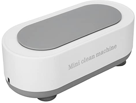 Asixxsix Nettoyeur de Bijoux à Ultrasons, Machine de Nettoyage à Ultrasons Portable Professionnelle avec Boîte de Lentilles de Machine de Nettoyage de Bijoux à Ultrasons Domestique