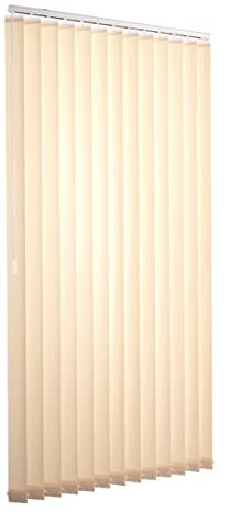 Ventanara® Lamellenvorhang durchgehende Schiene Komplettset Vertikaljalousie 89mm inkl. Montagematerial (Beige (tageslicht), 290 x 250 cm)