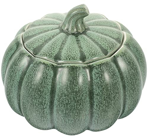 YARNOW Keramik Suppenschüssel Kürbis Form Suppenschale mit Deckel Dessertschale Suppentasse Porzellan Suppenterrine Servierschale Geschirr für Zuhause Küche Restaurant 150ml