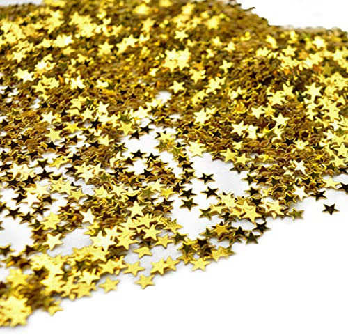 MIVAIUN 50g Gold Sterne Glitzer Pailletten, Stern Konfetti Gold, Konfetti Klein Streudeko Glitzerndes Metallfolie Sterne für Hochzeit Party Dekoration Geschenk Deko Handwerk DIY Fensterdeko