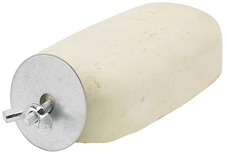 POPETPOP Bird Beak Grinding Stone Perch Stand Calcium Chew Toy for Hamsters, Chinchillas, Parrots and Small Pets – Natural Rectangular Grinding Platform for Teeth Exercise and Beak Care