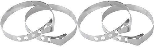 Westmark Rouladenringe-Set, 6tlg., Breite je 9 mm, Größenverstellbar Ø 4,5 cm bis 5,3 cm, Rostfreier Edelstahl, 10232280 (Packung mit 2)