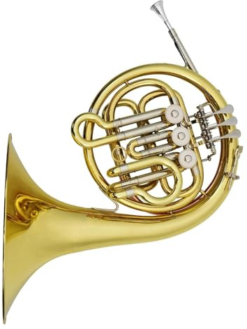 Mini-Waldhorn, Goldmessing-Lackkörper, Waldhorninstrument Mit Koffer Waldhorn-Set