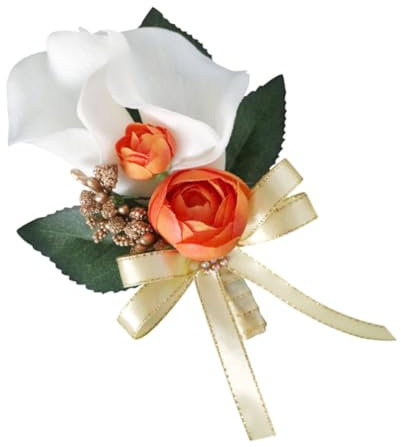 Cabilock Hochzeitskorsage Kleidungszubehör Hochzeitsboutonniere für Männer Dekor künstliche hochzeitsblume Bräutigam Corsage Blumen schmücken künstliche Brosche Brautjungfer Plastik