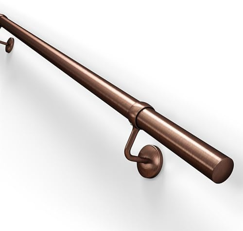 Rothley Stair Handrail Shallow End Cap 40mm, Antique Copper, Pack of 2 | Fits securely to provide a decorative finish for interior rail tubes; easy-to-fit design for quick home upgrades.