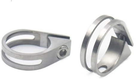Sattelklemme 1 stücke Fahrradberg Titan Fahrradsitz Poststraße Fahrrad Titan-Sattelstütze-Klammern 34,9 mm / 31,6mm Titan-Legierung Sitzrohrclip Schnellspanner SattelstüTze (Color : 31 6mm)