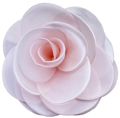 XCSJ Große Blume Brosche Pin, 19 cm, Stoff Blume Brosche für Abendkleider Schöne Blume Brosche Haarklammer für Frauen,Damen,Hochzeit, Bankett, Mode Kleidung Accessoires Mädchen Geschenke (Rosa)